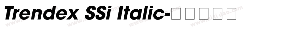 Trendex SSi Italic字体转换